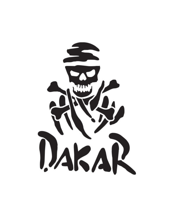 Αυτοκόλλητο Αυτοκινήτου Dakar Skull Μαύρο - Image 1