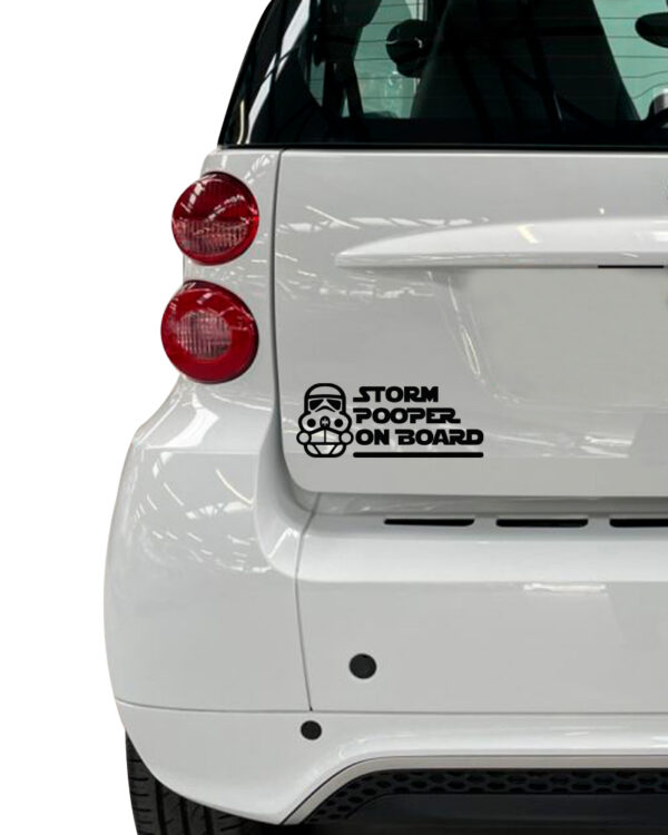 Σήμα Baby on Board με Αυτοκόλλητο Storm Pooper Μαύρο - Image 1