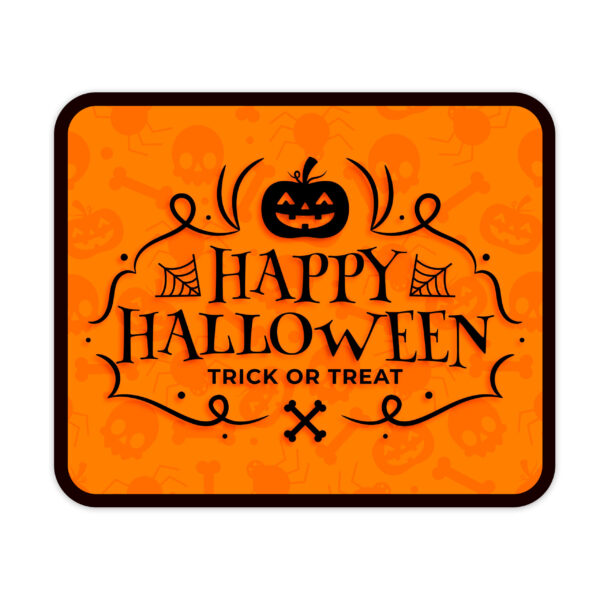 Happy Halloween Mousepad Πορτοκαλί  22x18cm - Image 1