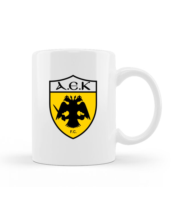 ΑΕΚ Κούπα Κεραμική Λευκή 330ml - Image 1
