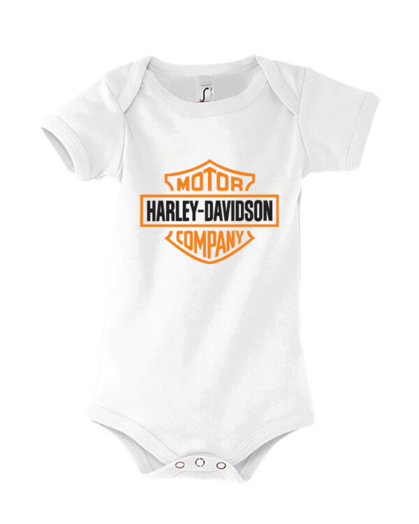 Printitup Φορμάκι μωρουδιακό κοντομάνικο Harley Davidson Λευκό - Image 1