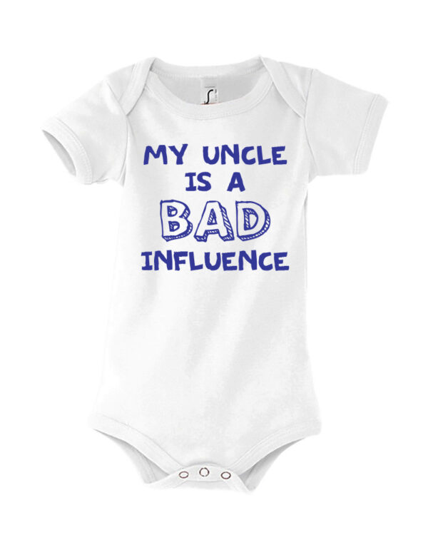 Printitup Φορμάκι μωρουδιακό κοντομάνικο My uncle is Λευκό - Image 1