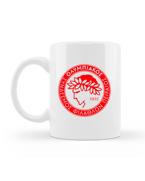 Ολυμπιακός Κούπα Κεραμική Λευκή 330ml - Image 2