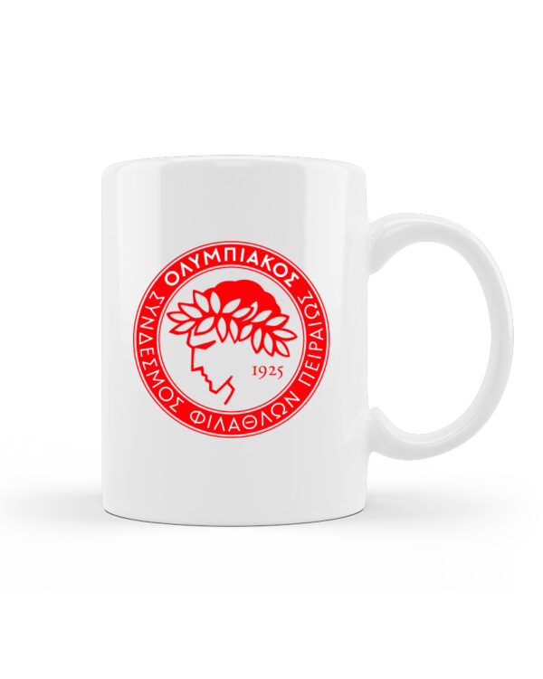 Ολυμπιακός Κούπα Κεραμική Λευκή 330ml - Image 1