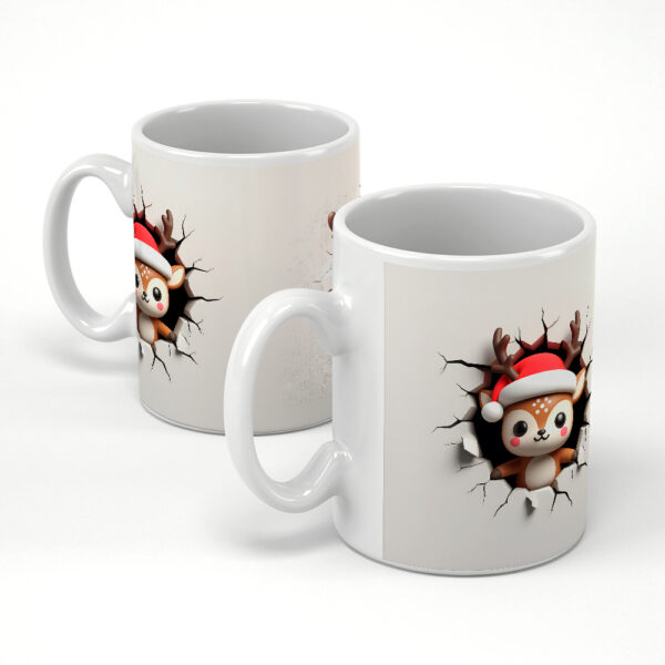 Κούπα Κεραμική Λευκή Χριστουγεννιάτικη 330ml - Image 1