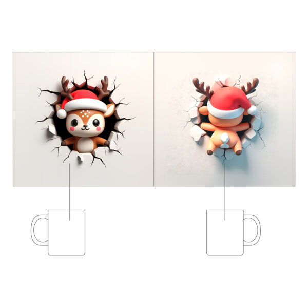 Κούπα Κεραμική Λευκή Χριστουγεννιάτικη 330ml - Image 2