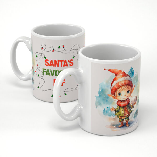 Κούπα Κεραμική Λευκή Χριστουγεννιάτικη 330ml - Image 1