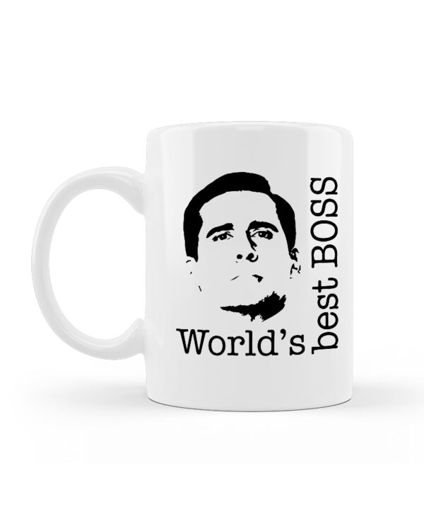 Κούπα Κεραμική Λευκή The Office Best Boss 330ml - Image 2