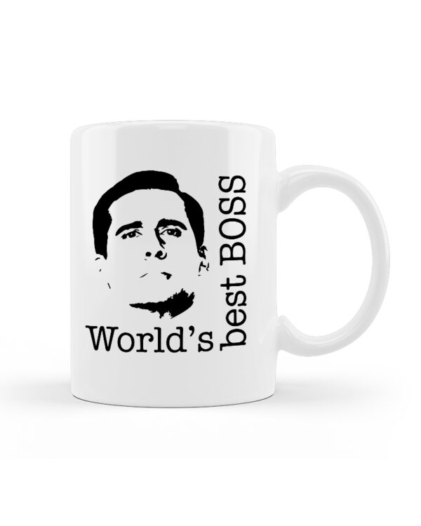 Κούπα Κεραμική Λευκή The Office Best Boss 330ml - Image 1