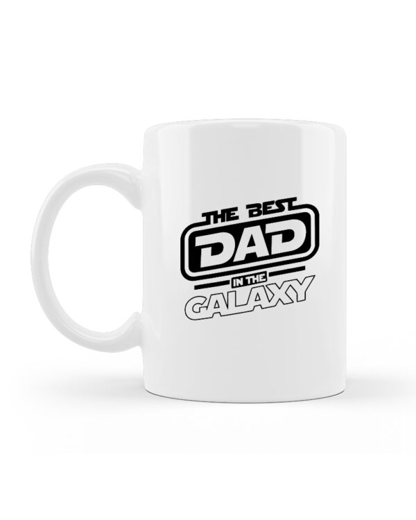 Κούπα Κεραμική Λευκή Best Dad in the galaxy 330ml - Image 2