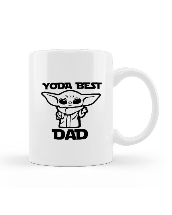 Κούπα Κεραμική Λευκή Yoda Best Dad 330ml - Image 1