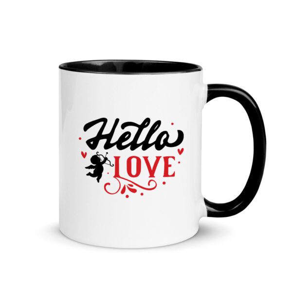 Κούπα Κεραμική Μαύρη Valentines Day Hello Love 330ml - Image 1