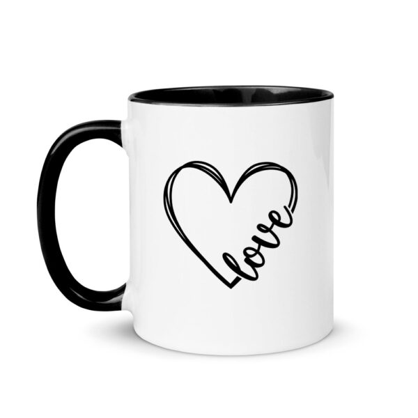 Κούπα Κεραμική Μαύρη Valentines Day Love 330ml - Image 2