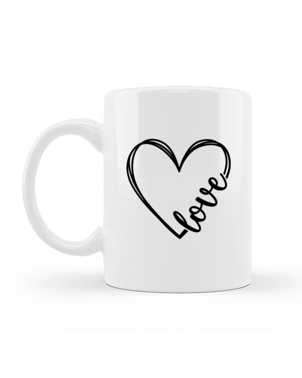 Κούπα Κεραμική Λευκή Valentines Day Love 330ml - Image 2