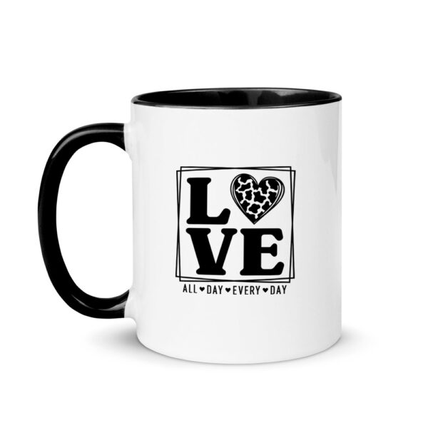 Κούπα Κεραμική Μαύρη Valentines Day Love All Day Every Day 330ml - Image 2