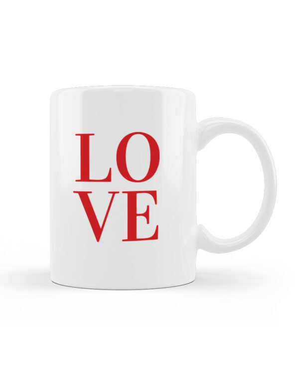 Κούπα Κεραμική Λευκή Valentines Day Love 330ml - Image 1