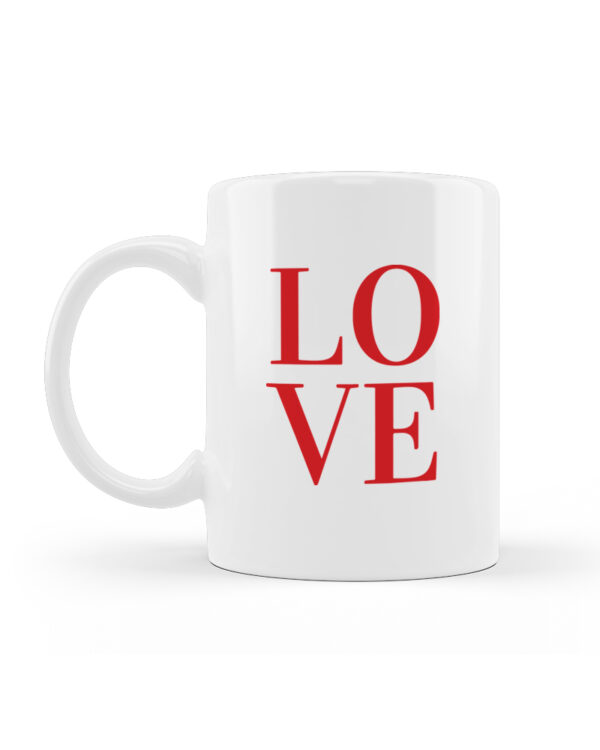 Κούπα Κεραμική Λευκή Valentines Day Love 330ml - Image 2