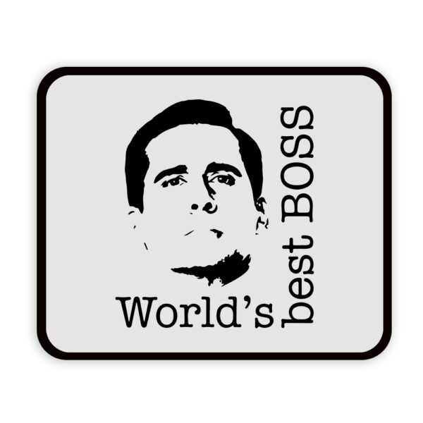 Mousepad The office best boss Μαύρο 220mm - Image 1