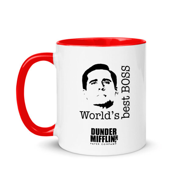 Κούπα Κεραμική Κόκκινη The office best boss 330ml - Image 2