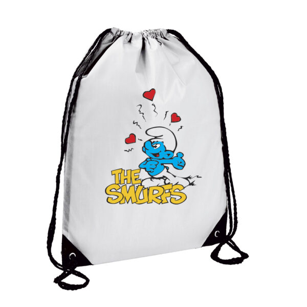 Τσάντα πλάτης γυμναστηρίου The Smurfs Λευκή - Image 1