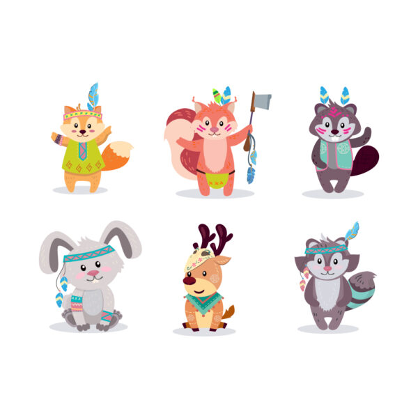 Παιδικό Διακοσμητικό Αυτοκόλλητο Ζωάκια 6τμχ - Image 2