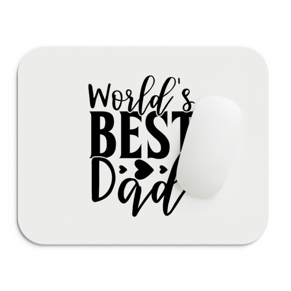 Mousepad Best Dad Λευκό 220mm - Image 1