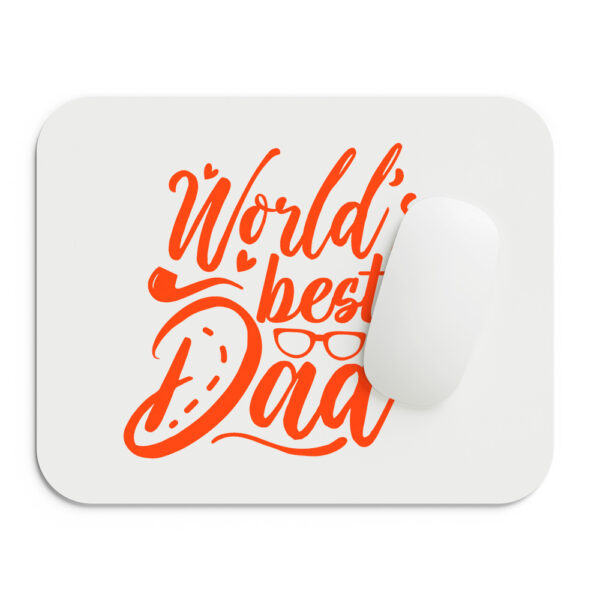 Mousepad Best Dad Λευκό 220mm - Image 1