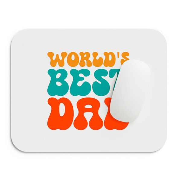 Mousepad Best Dad Λευκό 220mm - Image 1