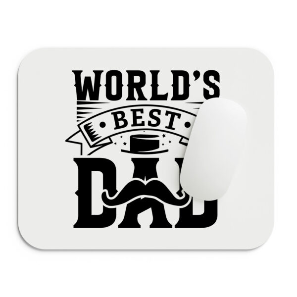 Mousepad Best Dad Λευκό 220mm - Image 1